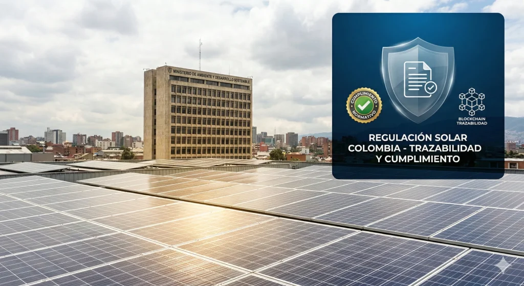 ¿Cuál es la normativa de residuos fotovoltaicos en Colombia y qué vacíos legales existen?