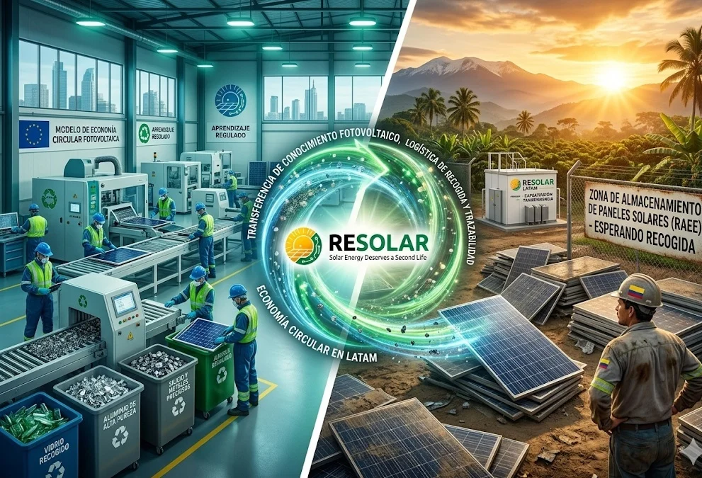 Lo que Colombia puede aprender de Europa sobre el fin de vida de los paneles solares