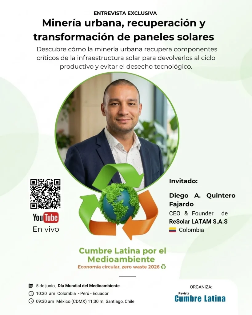 Minería urbana, recuperación y transformación de paneles solares