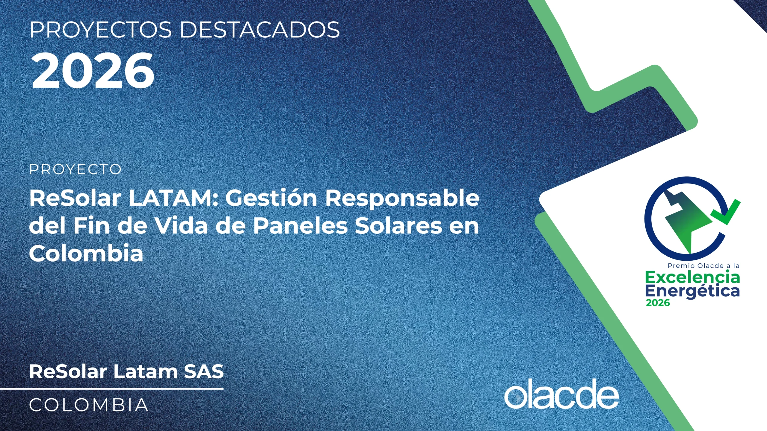 Premio OLACDE 2026: ReSolar LATAM, proyecto destacado